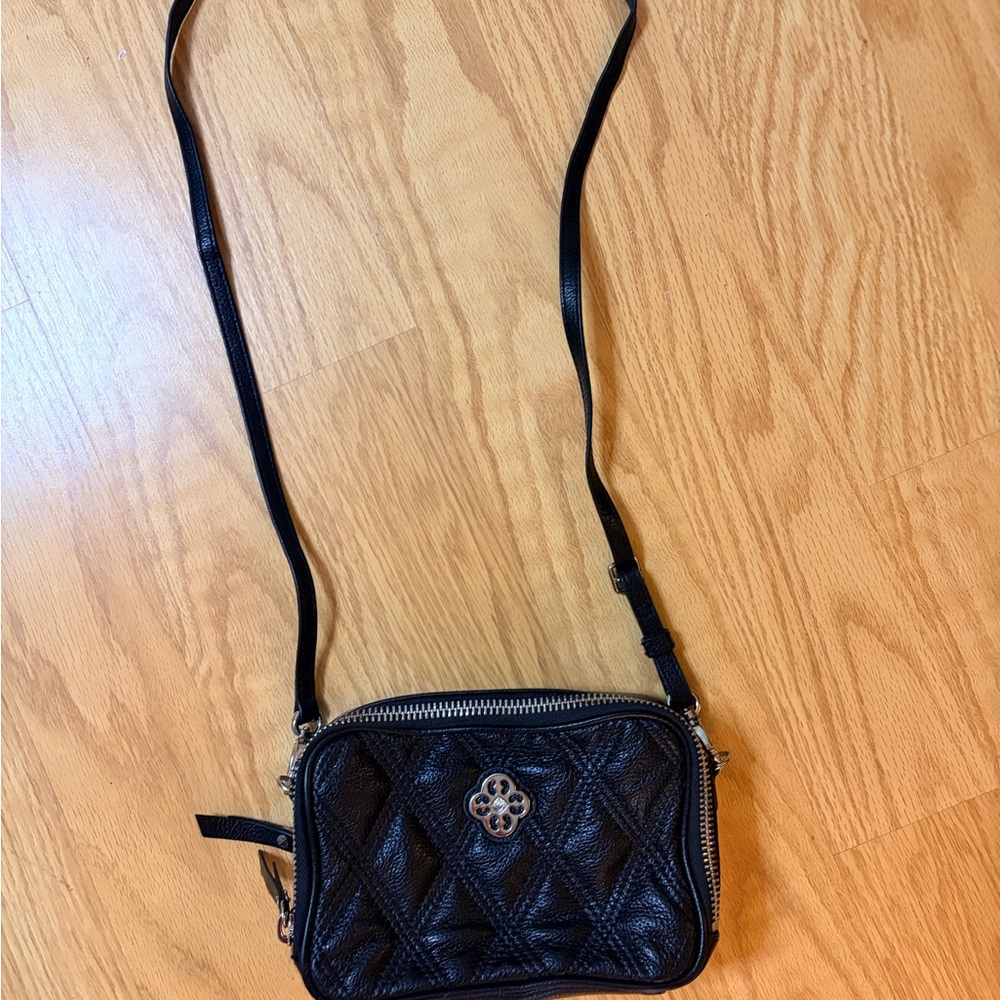 My Flat in London Black Quilted Crossbody Bag